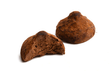 chocolate truffle isolated
