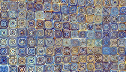 Abstract digital fractal pattern. Abstract ornamental texture of spirals.
