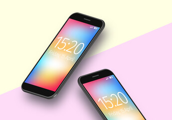 2 Phones Mockup