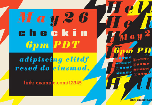 Color Pop Hangouts Social Media Layouts