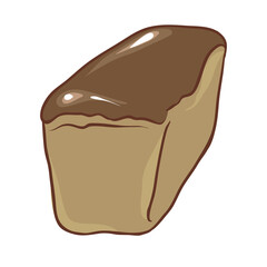 Illustration of freshly baked rye bread.