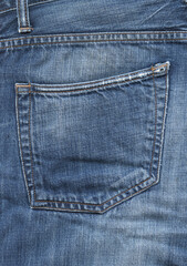 Blue denim pants pocket texture