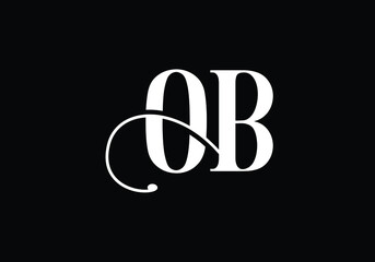 Initial Monogram Letter O B Logo Design Vector Template. O B Letter Logo Design