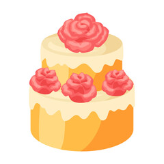 Illustration of wedding cake.