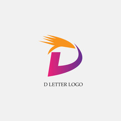 letter D colorful creative illustration logo. vector design