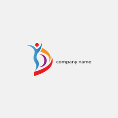 letter D color creative logo, vector design