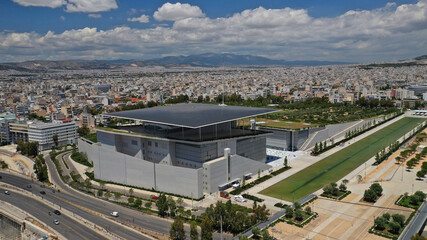 Aerial drone photo of famous public landmark Cultural Centre and Foundation Park od Stavros Niarhos...
