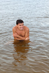 Man it's cold in the water