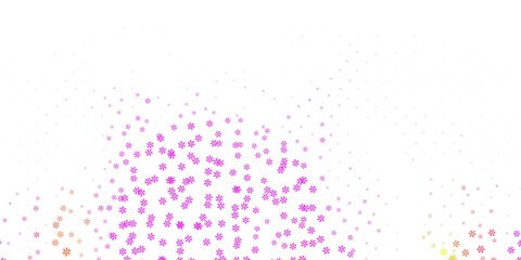 Naklejka premium Light pink, green vector texture with memphis shapes.