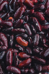 Mokra czerwona fasola.