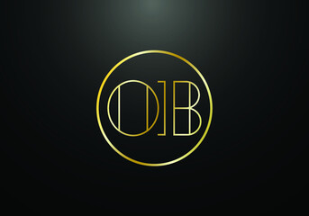 Initial Monogram Letter O B Logo Design Vector Template. O B Letter Logo Design