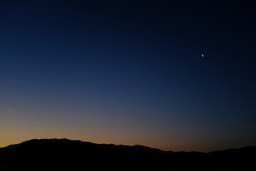 Ridge during sunset in Japan