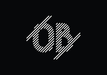 Initial Monogram Letter O B Logo Design Vector Template. O B Letter Logo Design