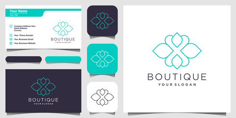 Luxury ornament logo design and business card design