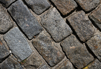 Rough cobblestone way.