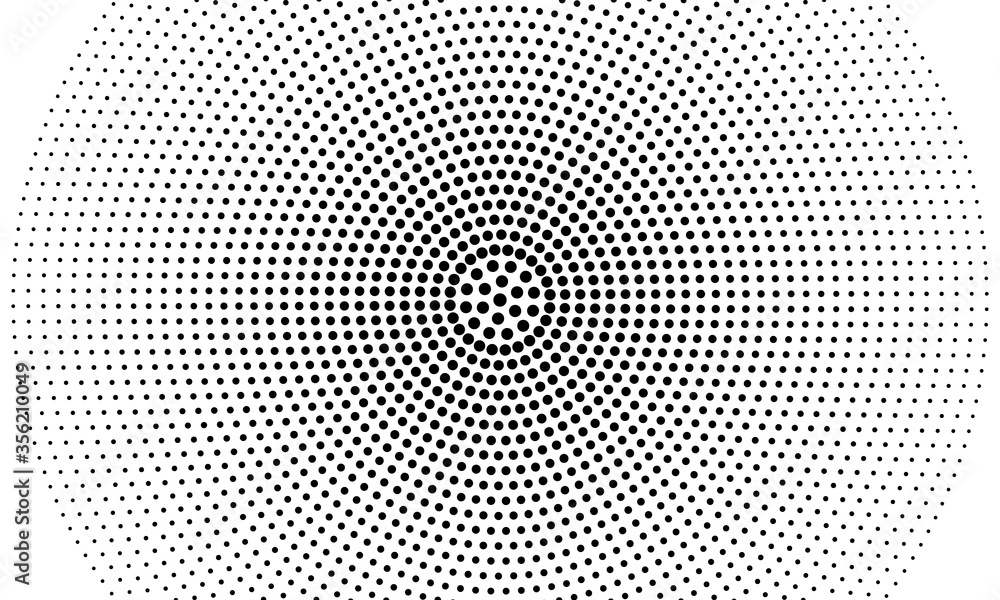 Poster illustration with set of black abstract circles. pattern for beautiful websites. halftone effect des