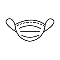 cleaning disinfection, protective medical mask, coronavirus prevention sanitizer products line style icon