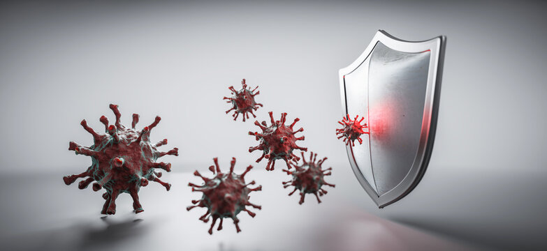 Shield protect from coronavirus COVID-19.