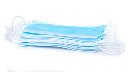 Medical protective mask on white background isolation