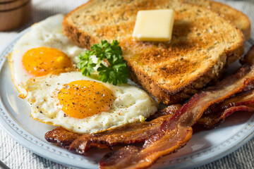 Homemade Sunnyside Eggs Breakfast