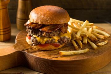 Rustic Homemade Bacon Smashburger