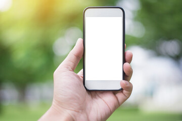 Smartphone screen mockup with saving ecology