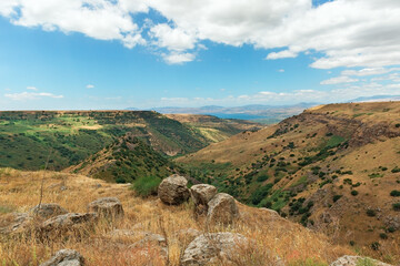 Gamla canyon against the blue sky