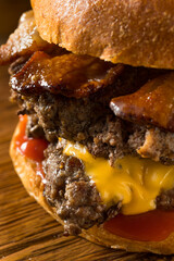 Rustic Homemade Bacon Smashburger