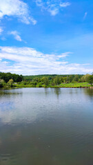 Fototapeta na wymiar Perfect lake landscape in the spring season