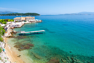 beautiful coast of Corfu island, Greece