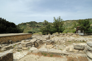 Fototapeta na wymiar La villa minoenne de Vathypétro en Crète