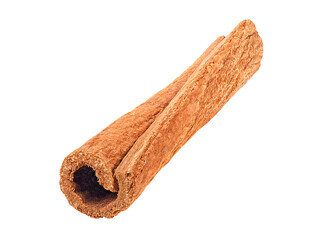 Aromatic cinnamon stick isolated on a white background. Full depth of field.