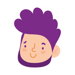 male face beard character portrait man isoated design icon