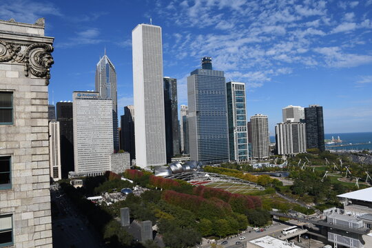 Public BP walkway in Millenium park. Millenium Park is one of the parks major attractions.