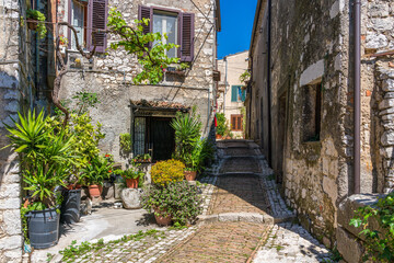 Fototapeta na wymiar The beautiful village of Castro dei Volsci, near Frosinone, Lazio, Italy.