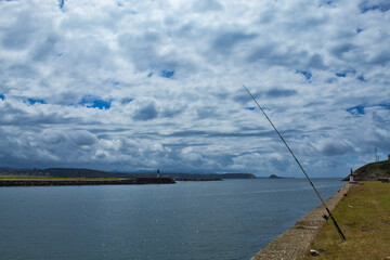 Pescando en el mar, Ria de Avilés, Asturias