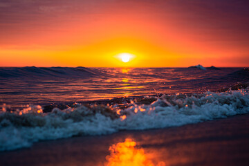 Atardecer en el mar