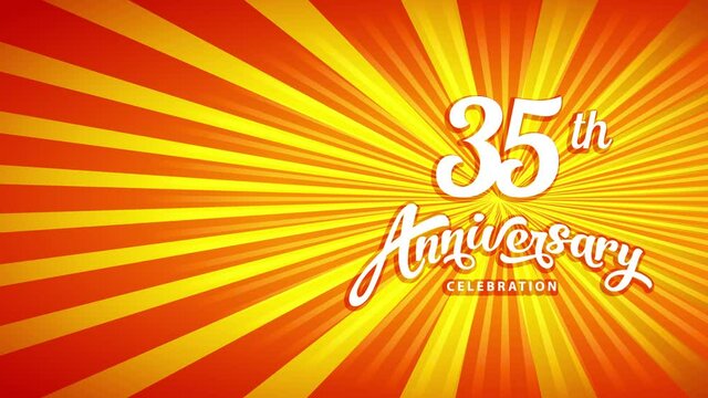 35th birthday celebration mark of famous executive celebrating on classic way throwing a large banquet