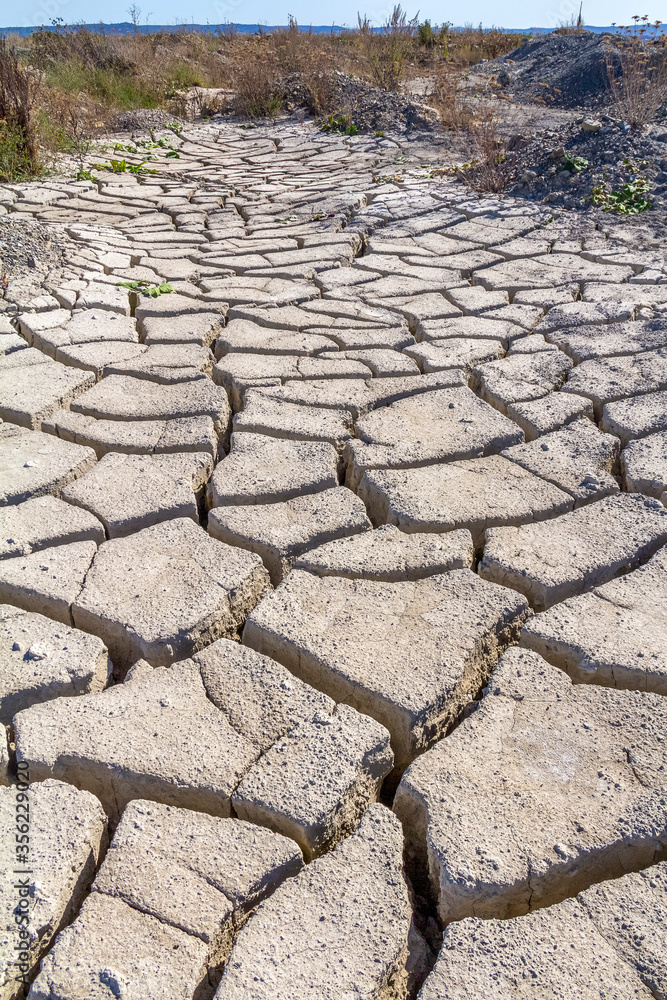 Canvas Prints fissured dry ground