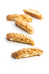 Sweet italian cantuccini cookies. Almonds biscuits.