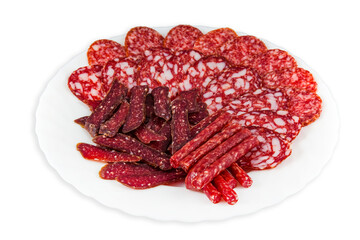 Assorted sausage smoked slices products