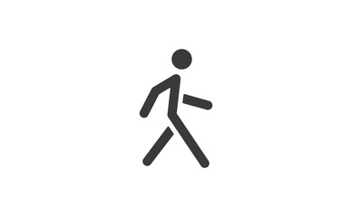 Fototapeta na wymiar Person walking vector icon. Human figure walk sign.