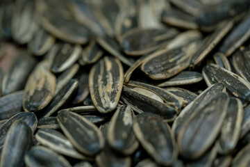 Close-up image of sunflower seed background