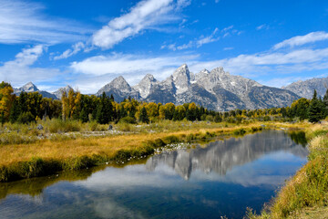 Grand Tetons in Fall and the Snake River