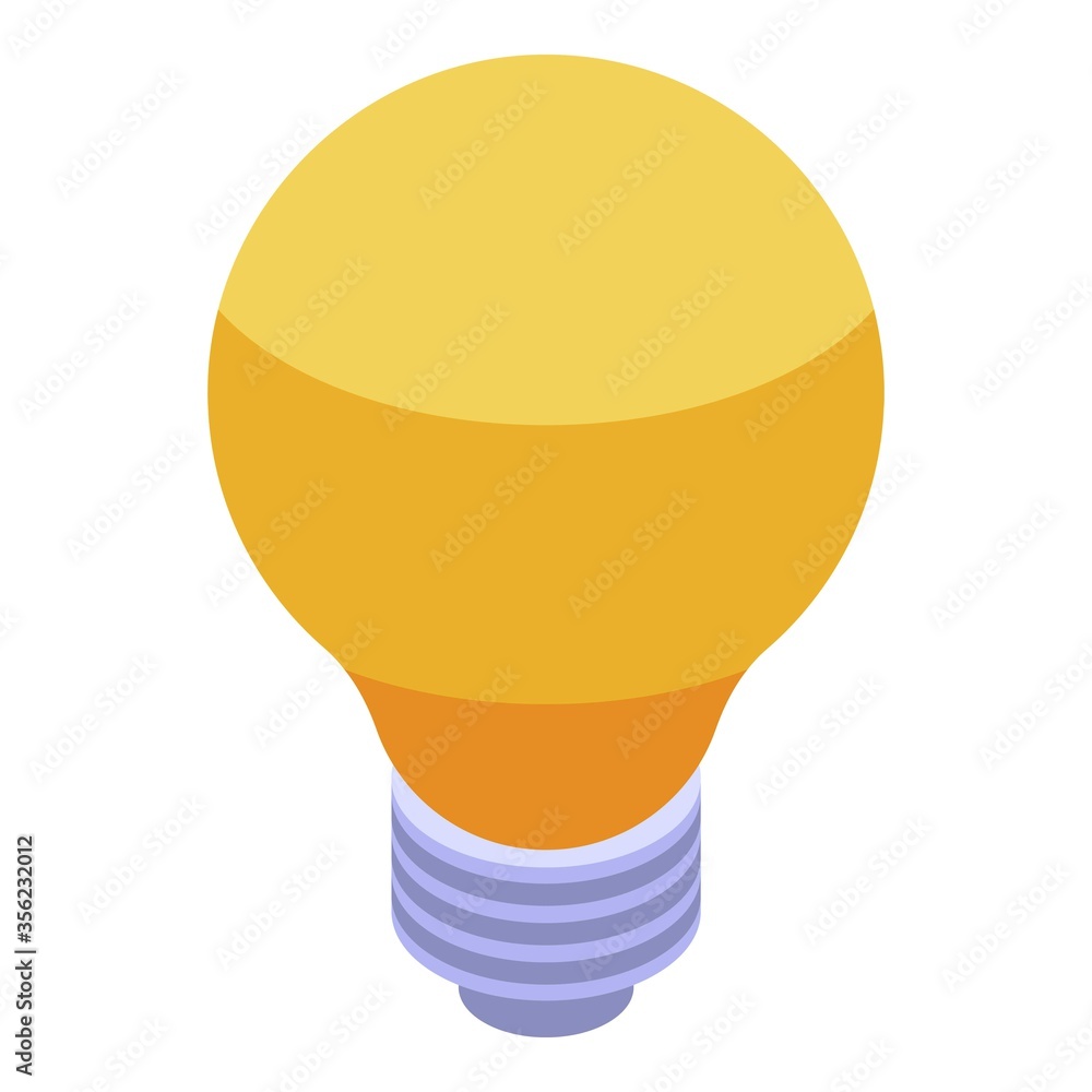 Poster light bulb idea icon. isometric of light bulb idea vector icon for web design isolated on white back