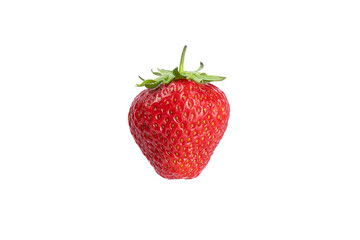 Strawberry isolated on a white background. Macro photo. Clipping path for design.