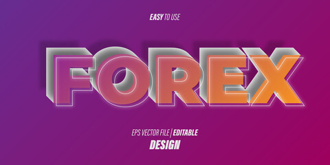 3D editable text effect with modern fonts and soft purple orange gradient colors with luxury and elegant themes.