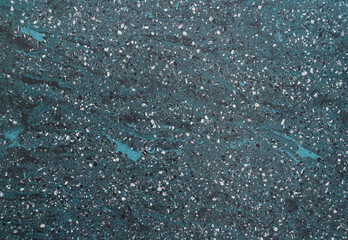Dark Terrazzo texture. Polished concrete floor and wall pattern. Color surface marble and granite stone, material for decoration. Pattern of mosaic floor with natural stones, granite, marble, quartz. 