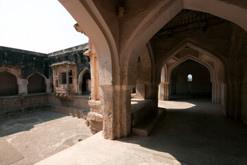 inside at queens bath hampi karnataka india
