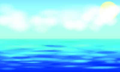 Fototapeta na wymiar blue sky and sea. abstract vector background